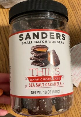 Sea Salt Caramels Thins Dark Chocolate, Sea Salt Caramels