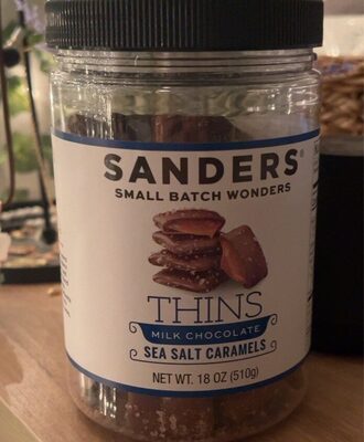 Milk Chocolate Sea Salt Caramels Thins, Milk Chocolate Sea Salt Caramels