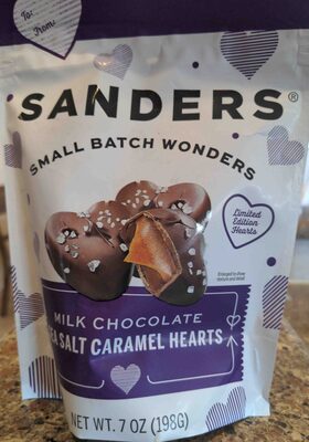 Sea Salt Caramel Hearts Milk Chocolate, Sea Salt Caramel Hearts
