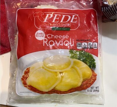 Jumbo Round Cheese Ravioli Pasta, Cheese