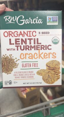 Lentil With Turmeric Organic Crackers, Lentil With Turmeric