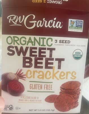 Sweet Beet Organic Crackers, Sweet Beet