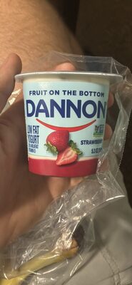 Dannon Fruit on the Bottom Strawberry Lowfat Yogurt 5.3 oz. Cup