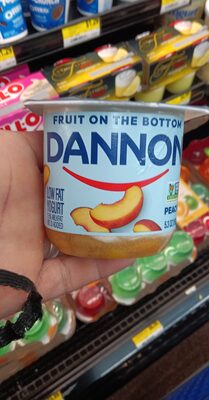 Dannon Fruit on the Bottom Peach Lowfat Yogurt 5.3 oz. Cup