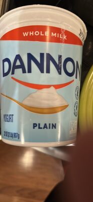 Dannon Classic All Natural Plain Whole Milk Yogurt 32 oz. Tub