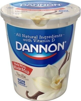 Dannon Vanilla Whole Milk Yogurt 32 oz. Tub