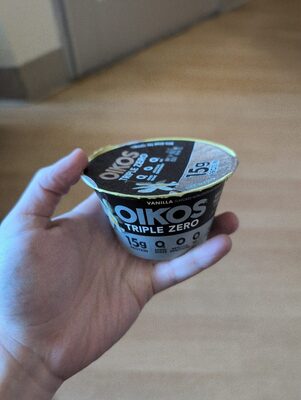 Oikos Dannon Triple Zero Greek Blended Vanilla Nonfat Yogurt 5.3 oz. Cup