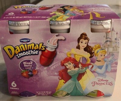 Danimals Dannon Mixed Berry Limited Edition Seasonal Smoothie 6 ct Pack
