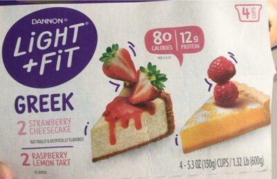 Greek Strawberry Cheesecake & Raspberry Lemon Tart Nonfat Yogurt