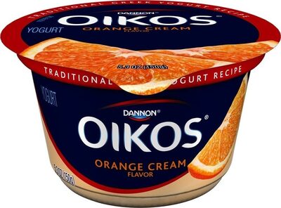 Dannon, Oikos, Greek Yogurt, Orange Cream, Orange Cream