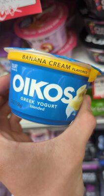 Dannon, Oikos, Greek Yogurt, Banana Cream, Banana Cream