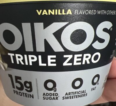 Oikos Dannon Triple Zero Greek Blended Vanilla Nonfat Yogurt 4-5.3 oz. Cups