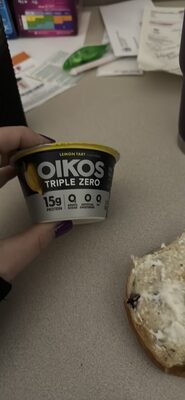 Oikos Dannon Triple Zero Greek Blended Lemon Tart Nonfat Yogurt 5.3 oz. Cup