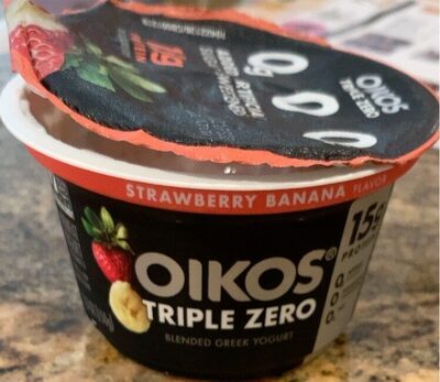 Strawberry Banana Flavor Nonfat Yogurt, Strawberry; Banana