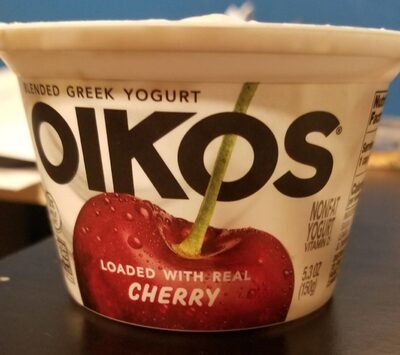 Loaded With Real Cherry Blended Greek Nonfat Yogurt, Cherry