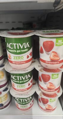 Activia Dannon Light Blended Strawberry Nonfat Probiotic Yogurt 4-4 oz. Cups