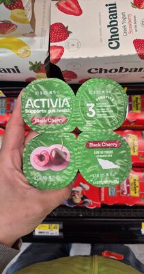 Activia Dannon Blended Black Cherry Lowfat Probiotic Yogurt 4-4 oz. Cups