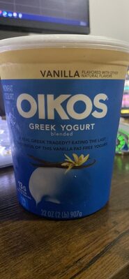 Greek Nonfat Yogurt, Vanilla