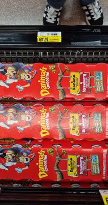 Danimals Dannon Strawberry Explosion & Banana Split Smoothies 3.1 fl. oz. 12 pack