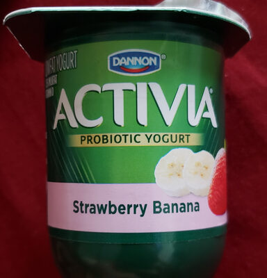 Activia Dannon Blended Strawberry Banana Lowfat Probiotic Yogurt 4-4 oz. Cups