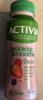 Chia Seeds Strawberry Pomegranate Blueberry Beet Probiotic Lowfat Yogurt Drink, Chia Seeds; Strawberry; Pomegranate; Blueberry; Beet