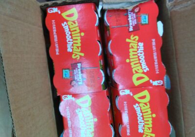 Danimals Dannon Strawberry Explosion Smoothies 3.1 fl. oz. 6 pack