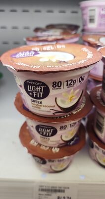Dannon, Light & Fit, Greek Nonfat Yogurt, Toasted Coconut Vanilla, Toasted Coconut Vanilla
