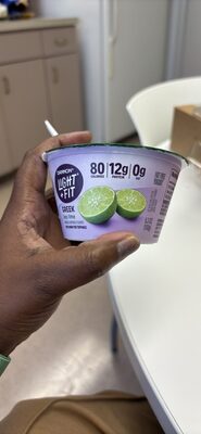 Light + Fit Dannon Greek Key Lime Nonfat Yogurt 5.3 oz. Cup