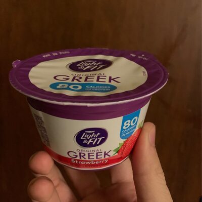 Light + Fit Dannon Greek Blended Strawberry & Blueberry Nonfat Yogurt 6-5.3oz. Cups