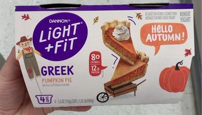 Dannon Light + Fit Pumpkin Pie Greek Nonfat Yogurt