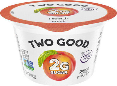 Two Good Peach Greek Yogurt 5.3 oz. Cup