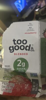 Two Good Strawberry Greek Lowfat Yogurt 4-5.3 oz. Cups