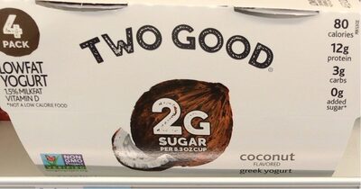 Coconut Flavored Greek Lowfat Yogurt, Coconut