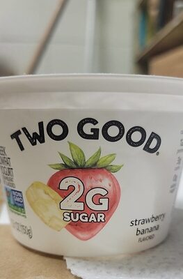 Strawberry Banana Flavored Greek Lowfat Yogurt, Strawberry; Banana