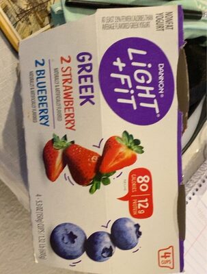 Greek Strawberry & Blueberry Nonfat Yogurt