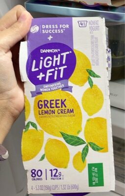 Light + Fit Greek Nonfat Orange Cream Yogurt 4 Cups 5.3 oz Cup/Tub/Bowl 4 ea
