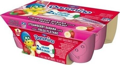 Danonino Dannon Yogurt Strawberry Banana Dairy Snack 6-1.76 oz. Cups