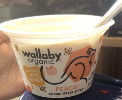 Peach Aussie Greek Style 1.5% Milkfat Lowfat Yogurt, Peach