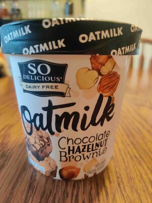 Oatmilk Chocolate Hazelnut Brownie Non-Dairy Frozen Dessert, Chocolate; Hazelnut; Brownie