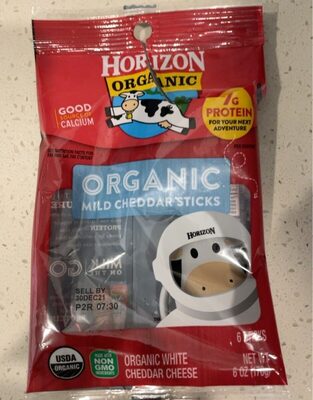 Organic Mild White Cheddar Cheese Sticks, Mild Cheddar