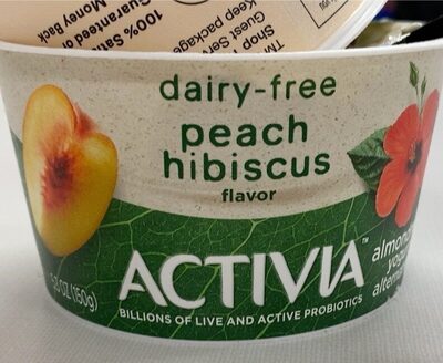 Dairy-Free Peach Hibiscus Flavor Almondmilk Yogurt Alternative, Peach; Hibiscus