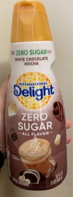 Zero Sugar White Chocolate Mocha Coffee Creamer, White Chocolate; Mocha