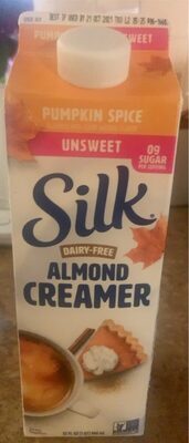Unsweet Pumpkin Spice Almond Creamer, Pumpkin Spice