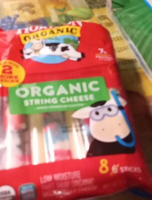 Mozzarella Low Moisture Part Skim Organic String Cheese Sticks, Mozzarella