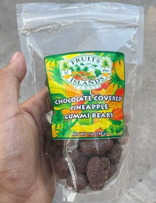 Chocolate Covered Pineapple Gummi Bears, Chocolate Covered Pineapple