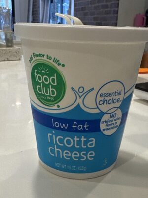 Low Fat Ricotta Cheese, Ricotta