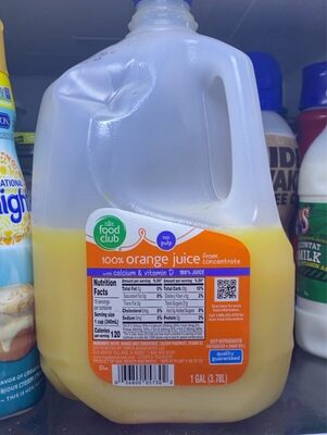 100% Orange No Pulp Juice From Concentrate With Calcium & Vitamin D, Orange