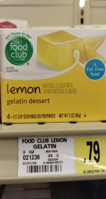 Lemon Gelatin Dessert, Lemon