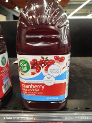 Lite Cranberry Juice Cocktail From Concentrate, Cranberry
