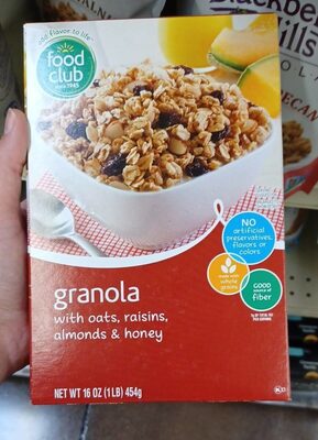 Granola With Oats, Raisins, Almonds & Honey, Oats, Raisins, Almonds & Honey